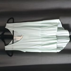Sim and Sam Sleeveless Seplum Sea Foam Top S